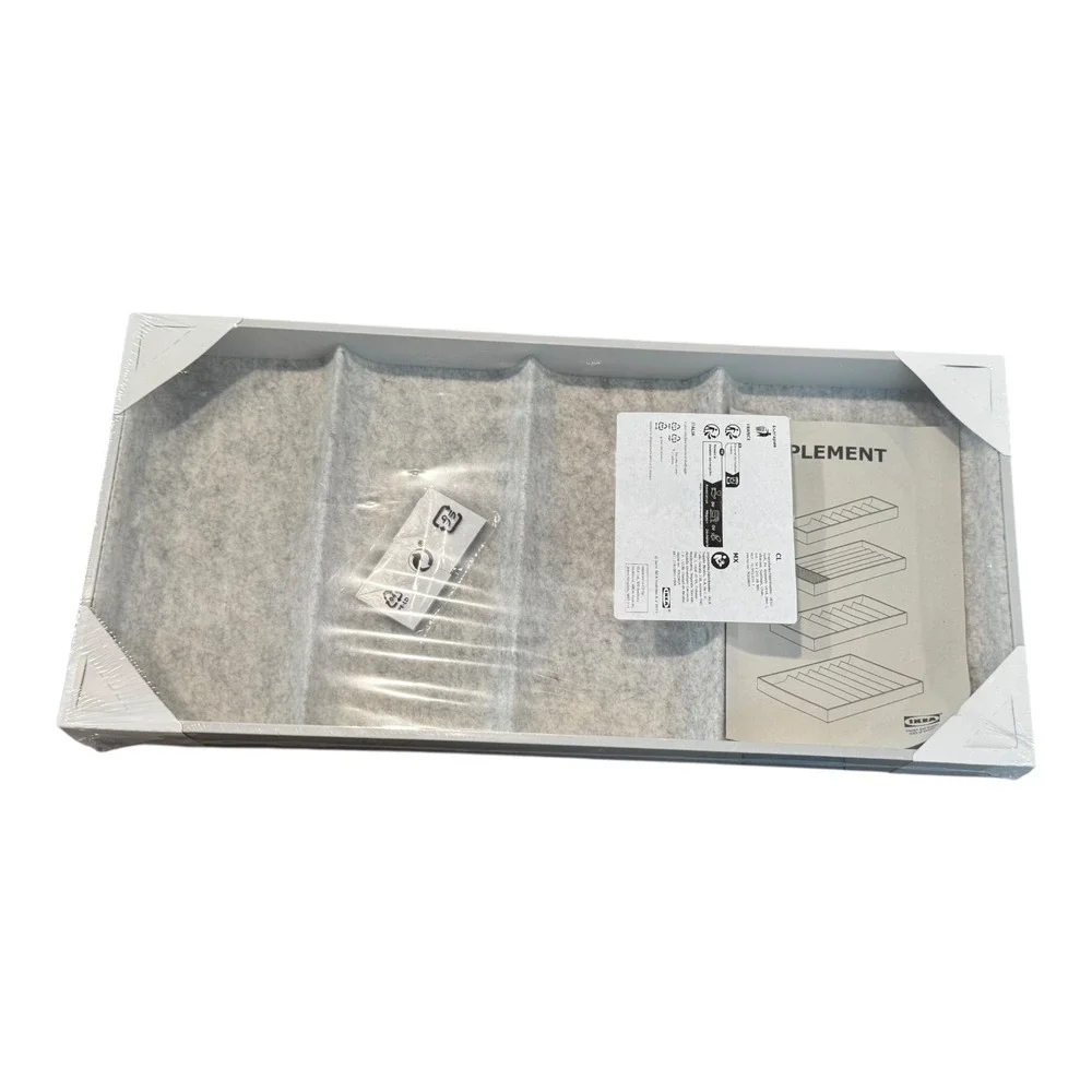 Ikea KOMPLEMENT Storage with 4 Compartments Light Gray 9⅞×20⅞×2